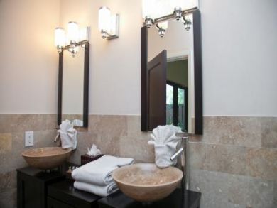 Second bathroom with dual vanity