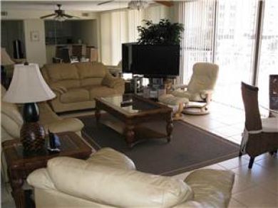Living room with flat screen TV