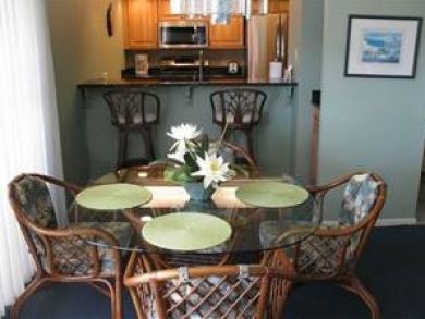 Dining area seats four