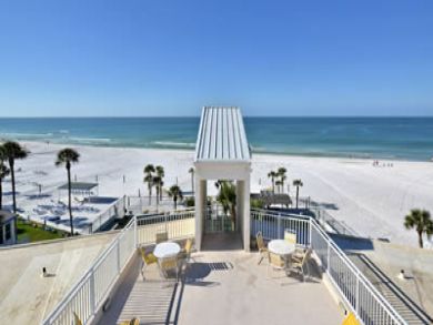 Beach front sun deck