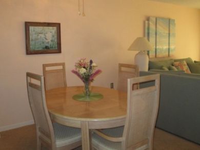 Dining area seats four
