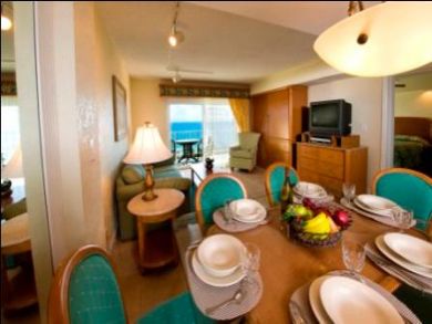 Dining room seats six