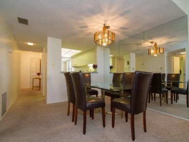 Dining area seats six