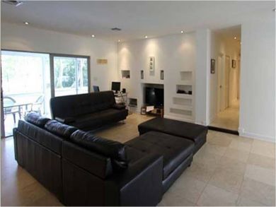 Living room with flat screen TV