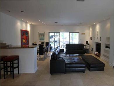 Open living & dining area
