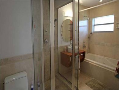 Master bathroom with whirlpool tub & walk-in shower