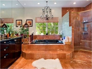 Bathroom with tub and shower