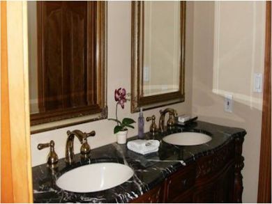 Bathroom with dual vanity