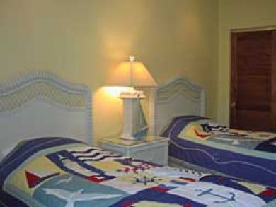 Guest bedroom with twin beds