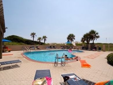 Poolside lounging chairs