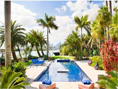 Water front swimming pool