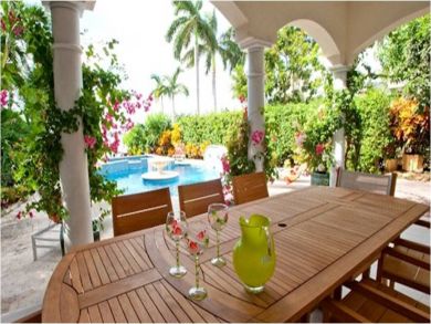 Porch with table set Porch with table set
