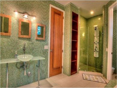 Master bathroom with walk-in shower Master bathroom with walk-in shower