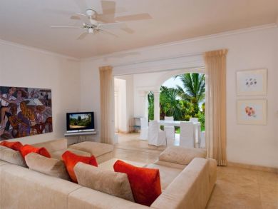 Living room with flat screen TV