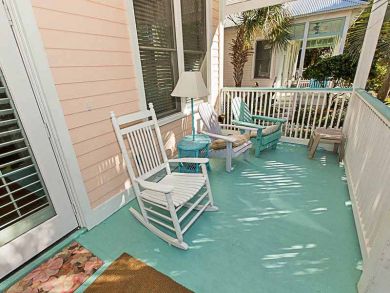 Front porch with rocking chairs