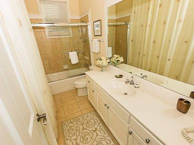 Bathroom with shower in tub