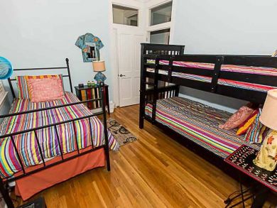 Bedroom 3 with twin bed & one set of bunk beds