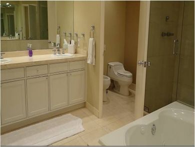 Bathroom with tub & walk-in shower