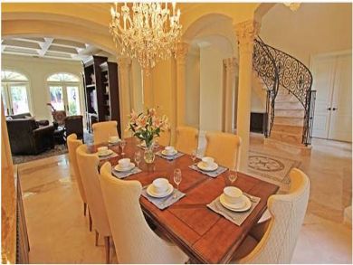 Dining room seats eight