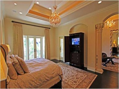 Master bedroom with a king size bed