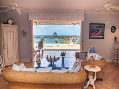 Living room with ocean view