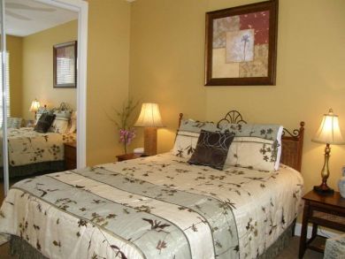 Master bedroom with queen bed