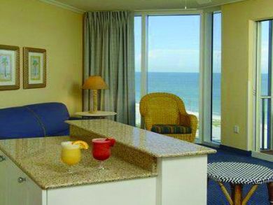 Open living area with gulf view