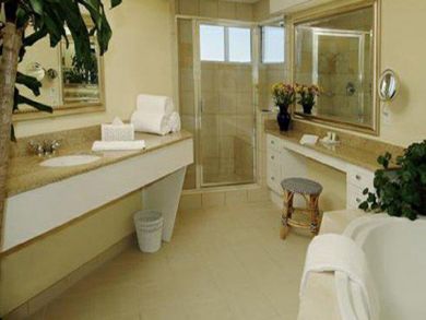 Bathroom with tub & walk-in shower