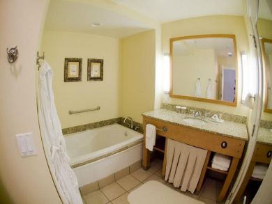 Bathroom with tub & walk-in shower