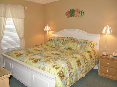 Master bedroom with king bed