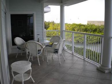 Balcony with table set Balcony with table set