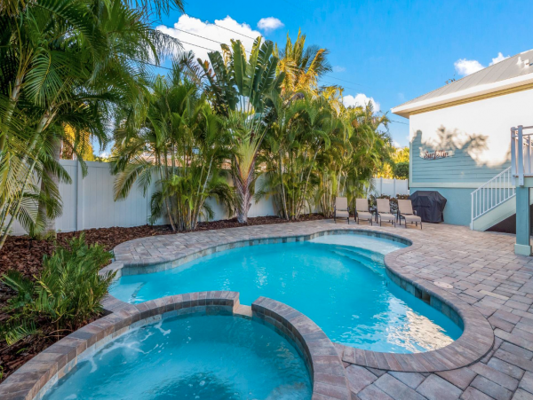 Coastal Anna Maria Island Vacation Pool Home Walk to Beach