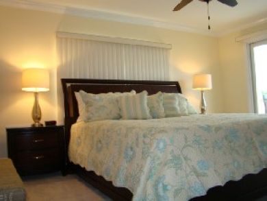 Master bedroom with king bed