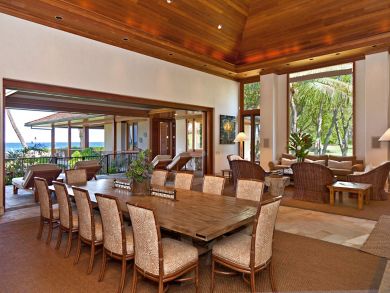 Dining area seats twelve