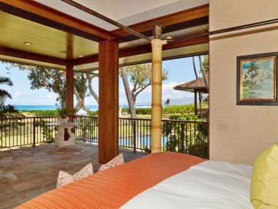 Pool & ocean view from bedroom 3