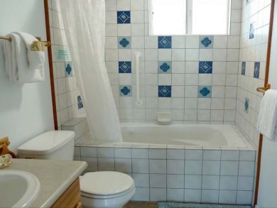 Bathroom with shower in tub