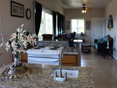 Open kitchen & living area