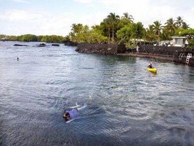 Swimming, snorkeling, kayaking & fishing on bay