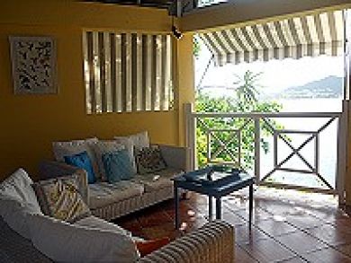 Living room with sea view