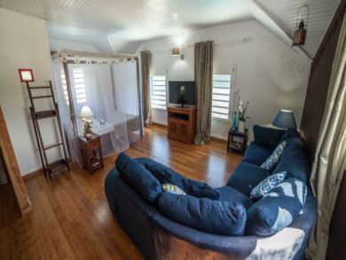 Master bedroom with flat screen TV