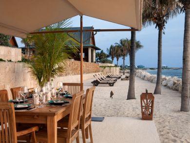 Outdoor dining area