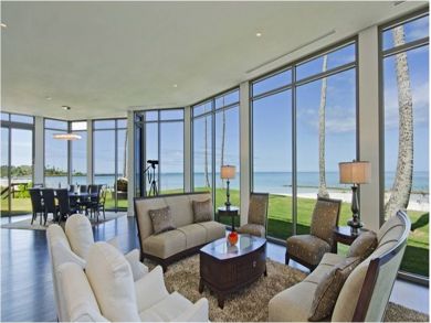 Second living area with panoramic gulf view