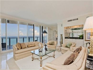 Living room with gulf view