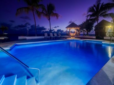 Pool view at night Pool view at night