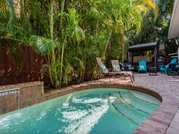 Anna Maria  Private Pool Vacation Home Two Houses Back Beach