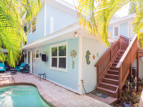 Anna Maria  Private Pool Vacation Home Two Houses Back Beach