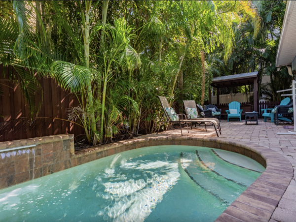 Anna Maria  Private Pool Vacation Home Two Houses Back Beach