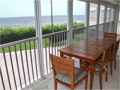 Balcony with table set