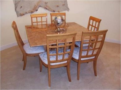 Dining room seats six