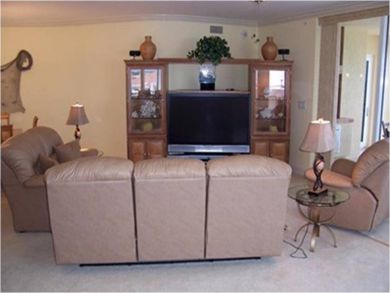 Living room with flat screen TV